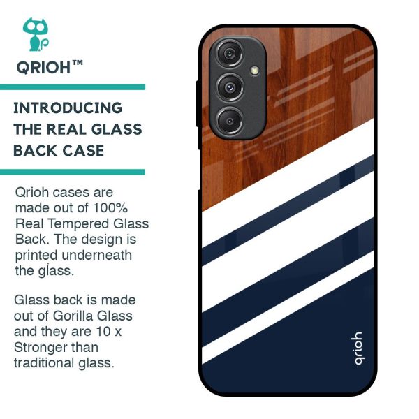 Bold Stripes Glass Case for Samsung Galaxy M34 5G Online Sale