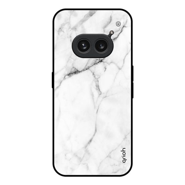 Modern White Marble Glass Case for Nothing Phone 2a 5G Online Sale