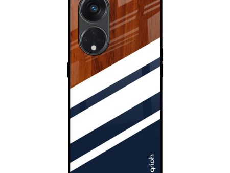 Bold Stripes Glass Case for Oppo Reno8T 5G Fashion