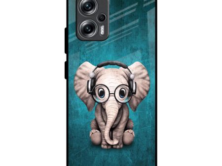 Adorable Baby Elephant Glass Case For Redmi K50i 5G For Cheap