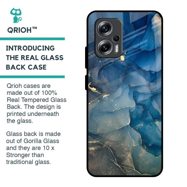 Blue Cool Marble Glass Case for Redmi K50i 5G Online now