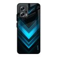 Vertical Blue Arrow Glass Case For Redmi K50i 5G on Sale