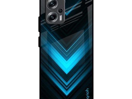 Vertical Blue Arrow Glass Case For Redmi K50i 5G on Sale