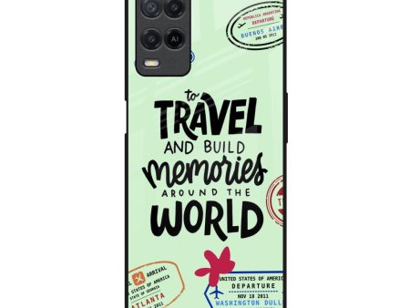 Travel Stamps Glass Case for Realme 8 Sale