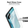 Blue Golden Glitter Glass Case for Realme 8 For Sale