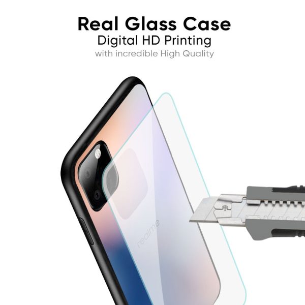 Blue Mauve Gradient Glass Case for Realme 8 For Discount