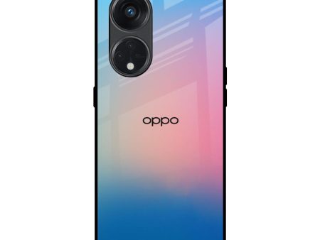 Blue & Pink Ombre Glass case for Oppo Reno8T 5G Cheap