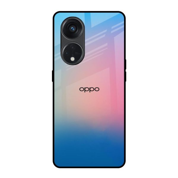 Blue & Pink Ombre Glass case for Oppo Reno8T 5G Cheap