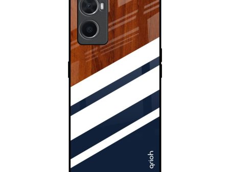 Bold Stripes Glass Case for Oppo A96 For Sale