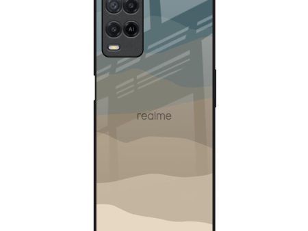 Abstract Mountain Pattern Glass Case for Realme 8 For Sale