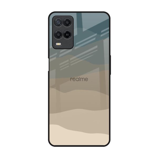 Abstract Mountain Pattern Glass Case for Realme 8 For Sale