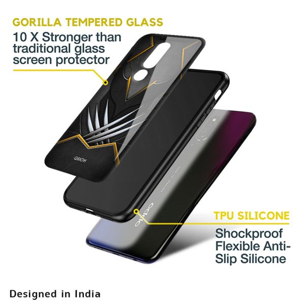 Black Warrior Glass Case for Oppo A36 on Sale