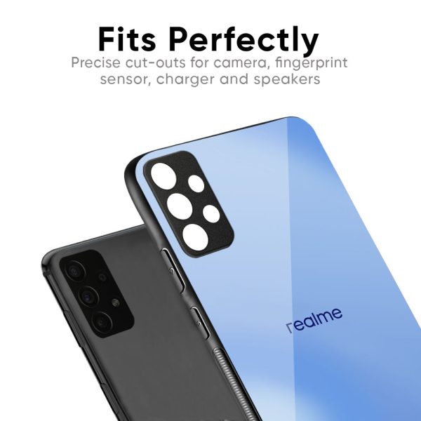 Vibrant Blue Texture Glass Case for Realme 8 Supply