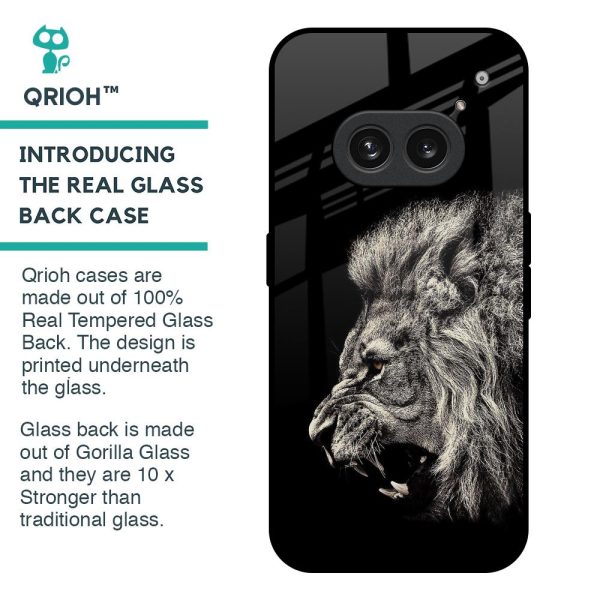 Brave Lion Glass Case for Nothing Phone 2a Plus Fashion