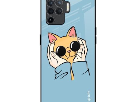 Adorable Cute Kitty Glass Case For Oppo F19 Pro For Sale