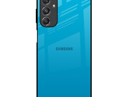 Blue Aqua Glass Case for Samsung Galaxy M34 5G For Cheap