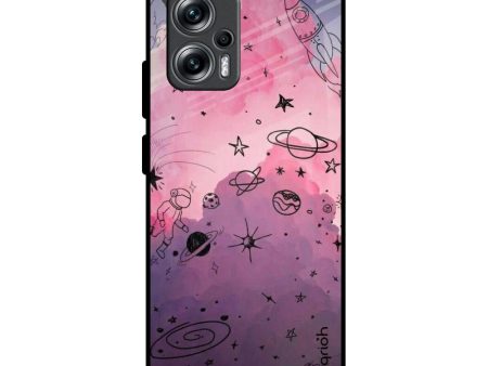 Space Doodles Glass Case for Redmi K50i 5G Fashion