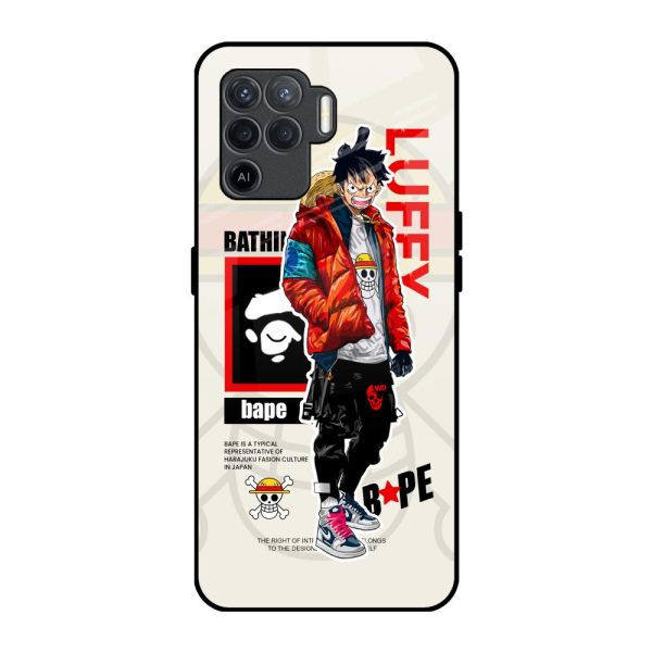 Bape Luffy Glass Case for Oppo F19 Pro Hot on Sale