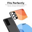 Wavy Color Pattern Glass Case for Oppo F19 Pro Online now