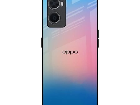 Blue & Pink Ombre Glass case for Oppo A96 For Cheap