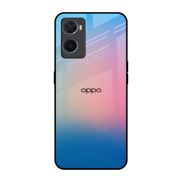 Blue & Pink Ombre Glass case for Oppo A96 For Cheap