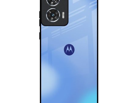 Vibrant Blue Texture Glass Case for Motorola Edge 50 Fusion 5G For Cheap