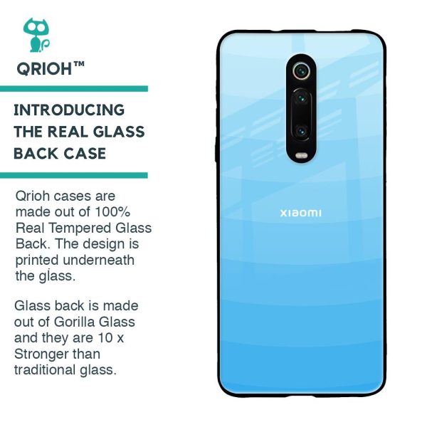 Wavy Blue Pattern Glass Case for Xiaomi Redmi K20 Hot on Sale