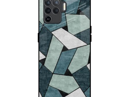 Abstact Tiles Glass Case for Oppo F19 Pro For Discount