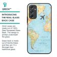 Travel Map Glass Case for Samsung Galaxy F34 5G Online Sale