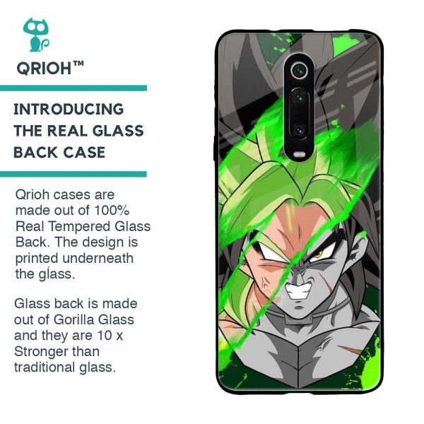 Anime Green Splash Glass Case for Xiaomi Redmi K20 Fashion