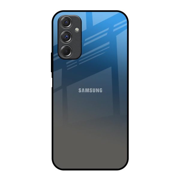 Blue Grey Ombre Glass Case for Samsung Galaxy F34 5G on Sale