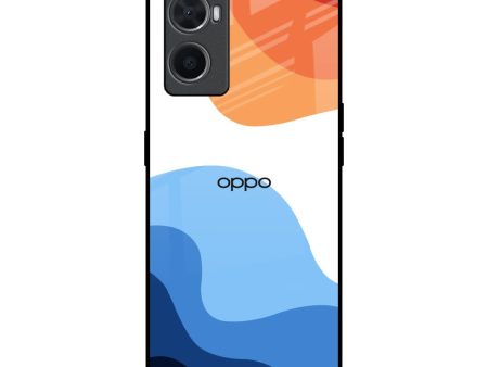 Wavy Color Pattern Glass Case for Oppo A36 For Discount