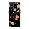 Black Spring Floral Glass Case for Oppo Reno8T 5G on Sale