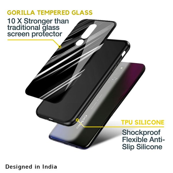 Black & Grey Gradient Glass Case For Oppo F19 Pro Discount