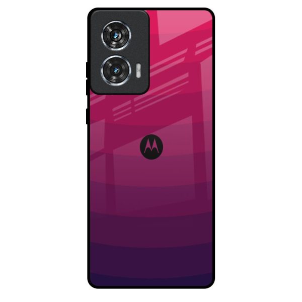 Wavy Pink Pattern Glass Case for Motorola Edge 50 Fusion 5G Hot on Sale