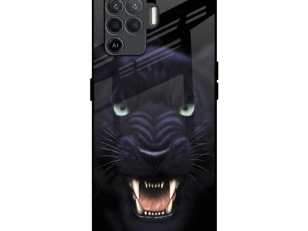 Angry Black Leopard Glass Case for Oppo F19 Pro For Discount