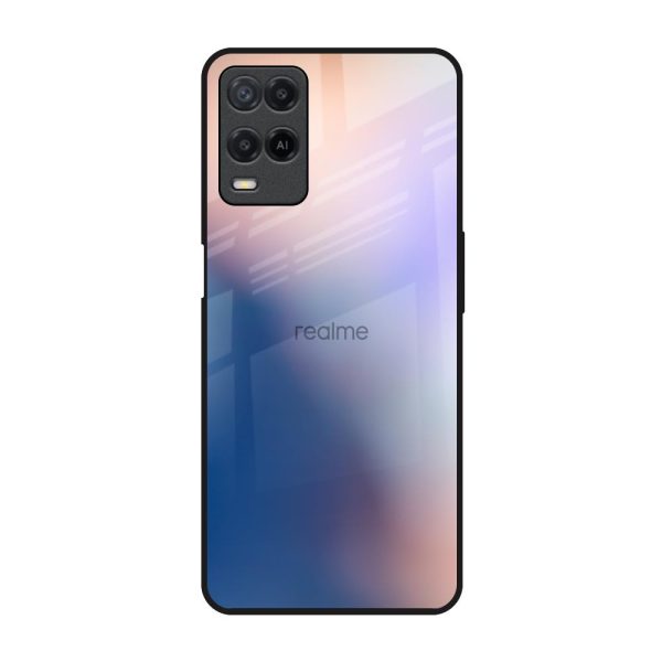 Blue Mauve Gradient Glass Case for Realme 8 For Discount