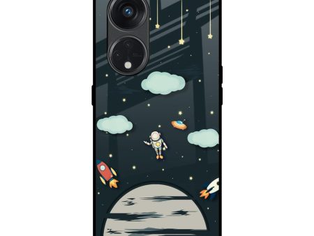 Astronaut Dream Glass Case For Oppo Reno8T 5G Fashion