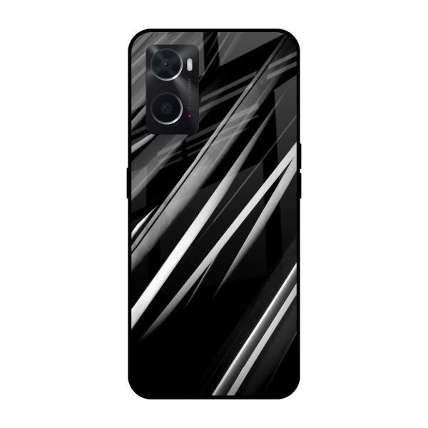 Black & Grey Gradient Glass Case For Oppo A36 Supply