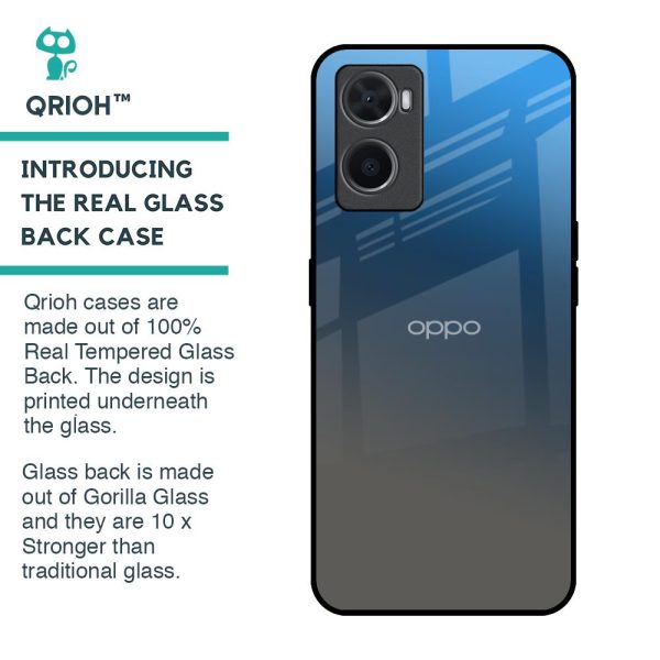 Blue Grey Ombre Glass Case for Oppo A36 For Discount