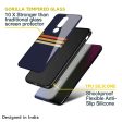 Tricolor Stripes Glass Case For Oppo A96 on Sale