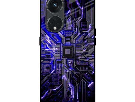 Techno Color Pattern Glass Case For Oppo Reno8T 5G For Cheap