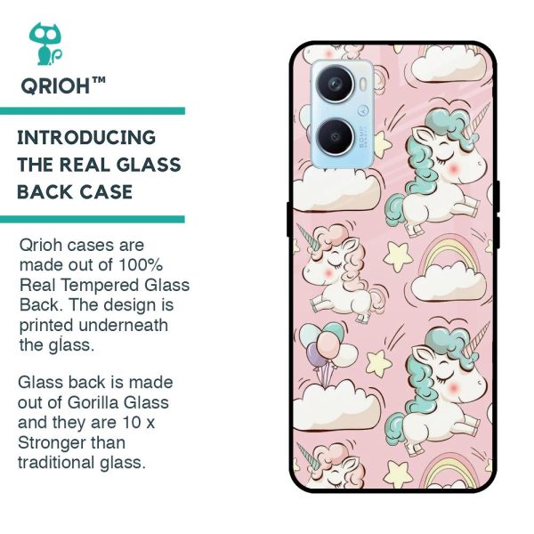 Balloon Unicorn Glass case for Oppo A96 Sale