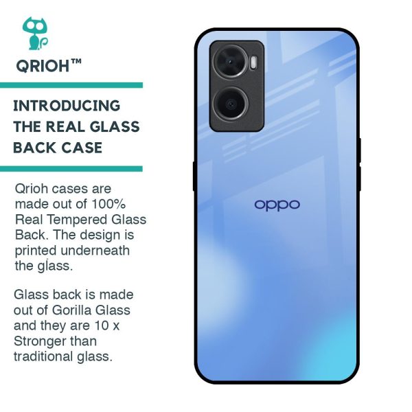 Vibrant Blue Texture Glass Case for Oppo A96 Discount