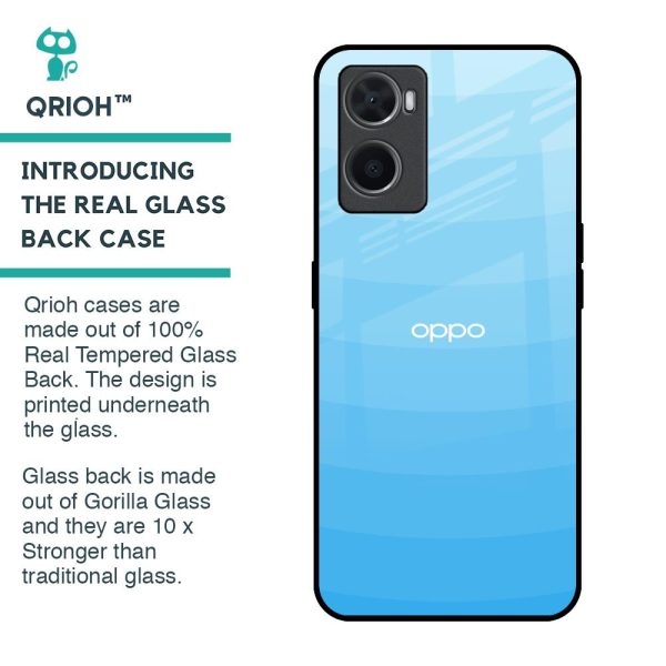 Wavy Blue Pattern Glass Case for Oppo A36 For Cheap