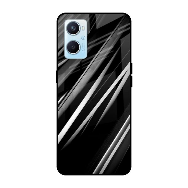 Black & Grey Gradient Glass Case For Oppo A96 Online