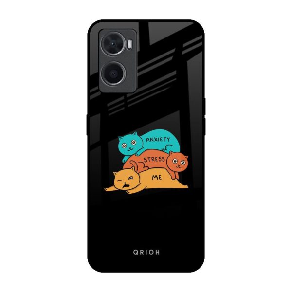 Anxiety Stress Glass Case for Oppo A96 Fashion