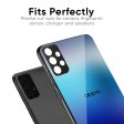 Blue Rhombus Pattern Glass Case for Oppo A96 Online Sale