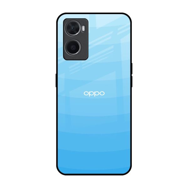 Wavy Blue Pattern Glass Case for Oppo A96 For Discount