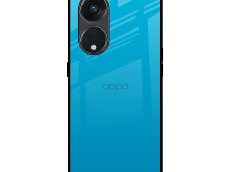 Blue Aqua Glass Case for Oppo Reno8T 5G For Discount